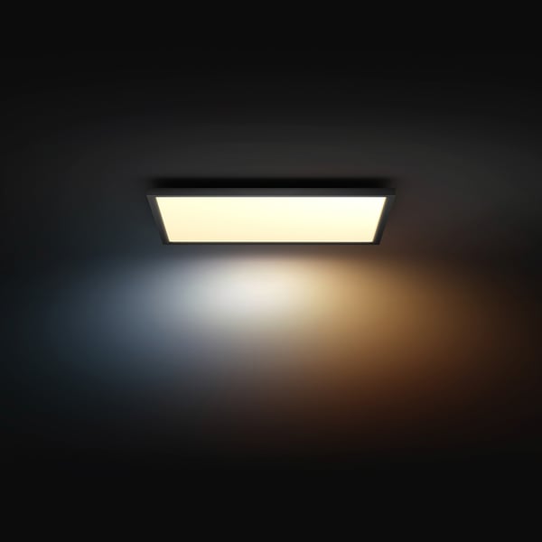 Philips Hue Aurelle taklampa 39 W, 2000-6500K, 3750 lm, fyrkantig, svart XL