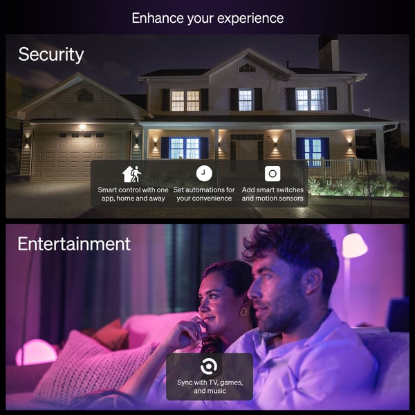 Philips Hue Essential smartlampa, White and color ambiance, E27, 806 lm, 3-pack