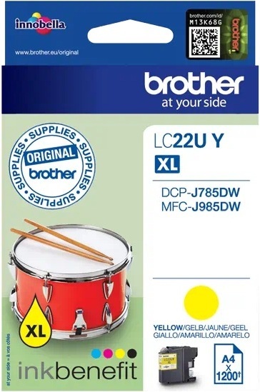 Brother LC22UY - bläckpatron, gul