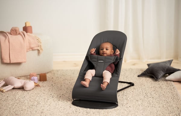 BabyBjörn Bouncer Balance Soft Woven -stol, jersey mørkegrå