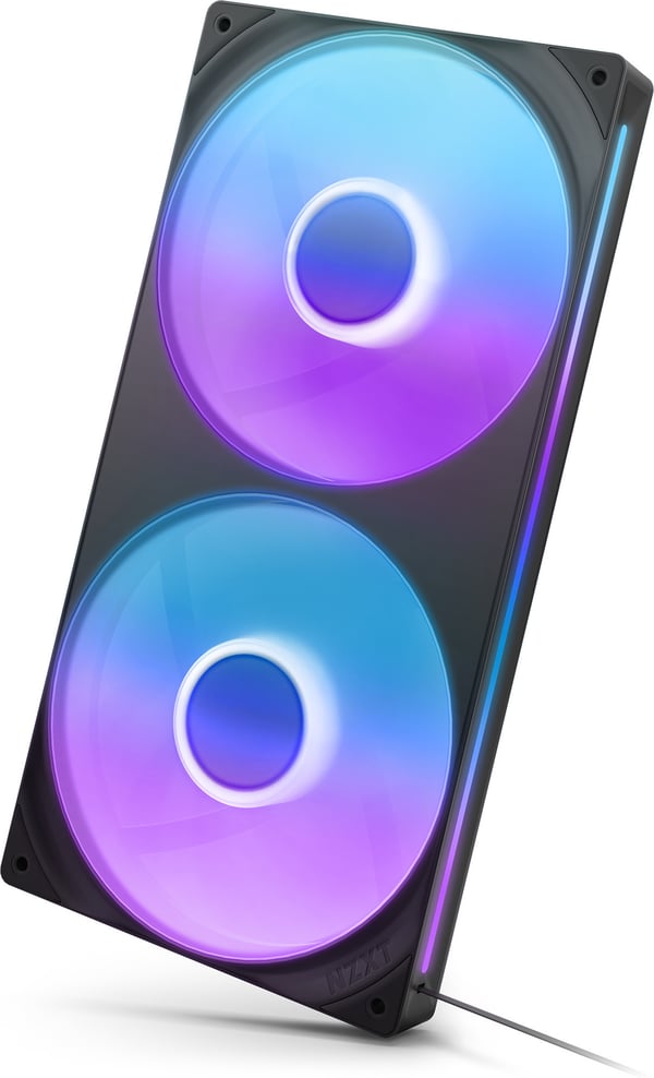 NZXT F280 RGB CORE-blæser, 2 * 140 mm, sort