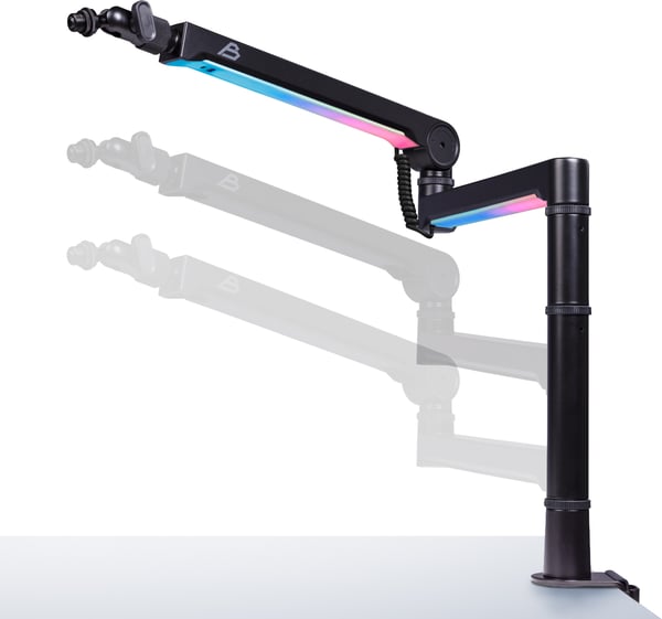Blackstorm Mercury RGB skrivbordsmonterad mikrofonställning med USB-kabel