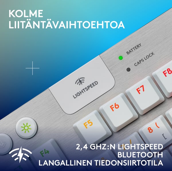 Logitech G915 X LIGHTSPEED TKL -low profile gaming keyboard, Tactile switches, vit
