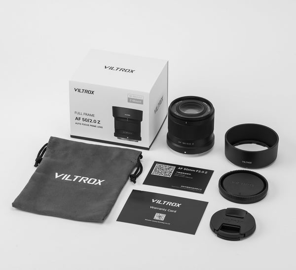 Viltrox AF 50mm F2.0-objektiv, Sony E