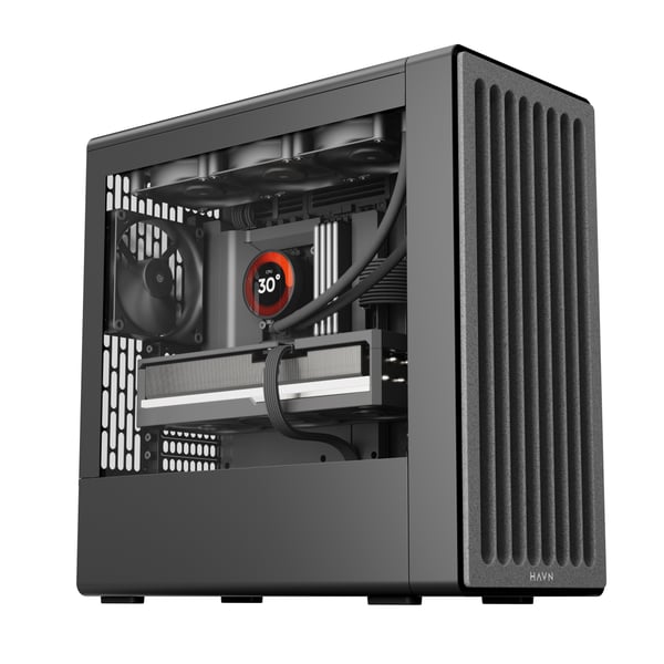 HAVN BF 360 Flow Mid Tower ATX-chassi, svart