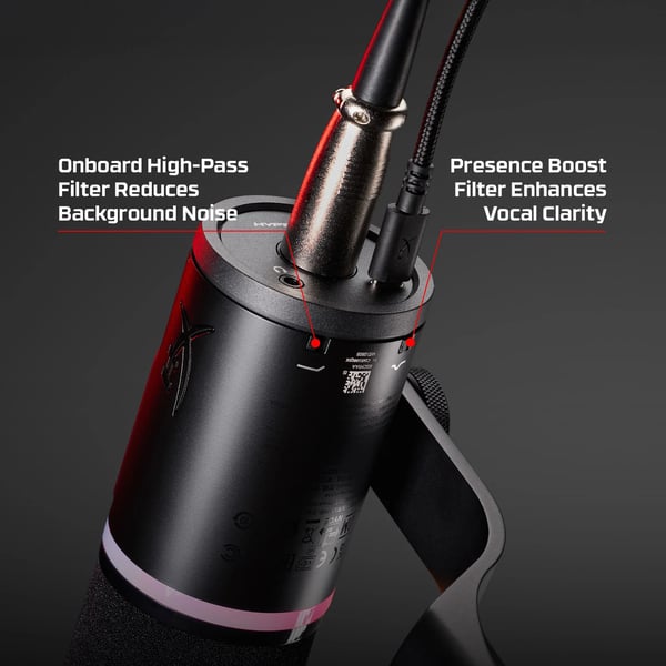 HyperX Flipcast USB/XLR-mikrofon, svart