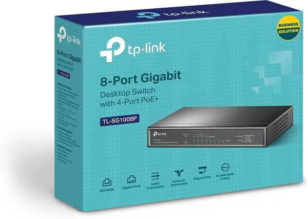 TP-LINK TL-SG1008P V4 - 8-portars switch