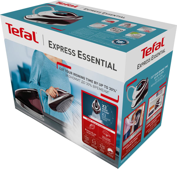 Tefal Express Essential -strygesystem, lilla/hvid
