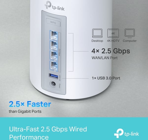 TP-LINK Deco BE65 Tri-band WiFi 7 Mesh-system, 2-pack
