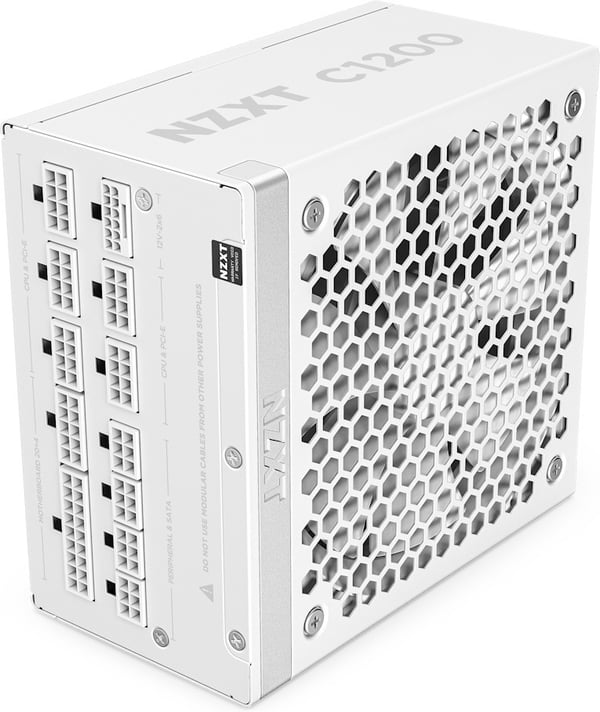 NZXT C1200 ATX 3.1 strømforsyning, 1200 W, hvid