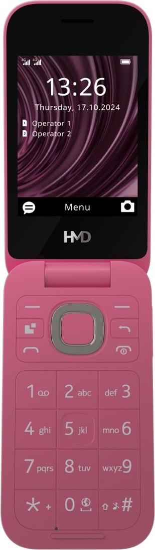 HMD 2660 Flip bastelefon, röd