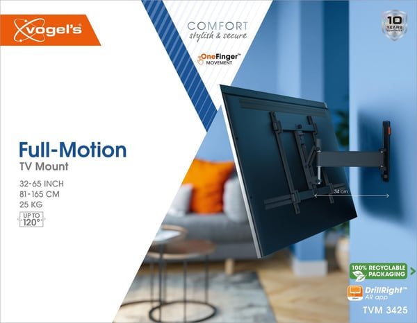 Vogel's TVM 3425 Full Motion TV-väggfäste, svart