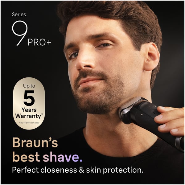 Braun Series 9 PRO+ 9660CC Wet&Dry -Pro SensoAdapt rakapparat med SmartCare-station, Svart