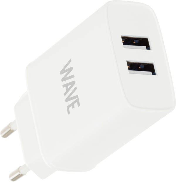 Wave 2 x USB-oplader, 3,1A