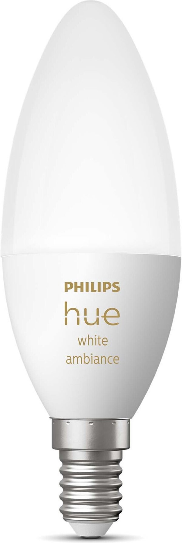 Philips Hue White Ambiance -LED-smartpære, BT, E14, 470 lm