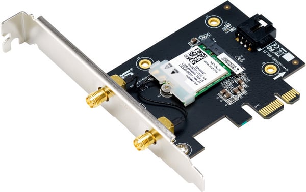 Asus PCEAXE5400 PCIEWiFi 6adapter og Bluetooth 5.2adapter