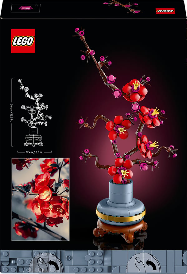 LEGO Icons Plommonblomma Blomsterprydnad att visa upp 10369