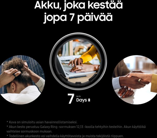 Samsung Galaxy Ring smartring, Titanium Silver, storlek 12