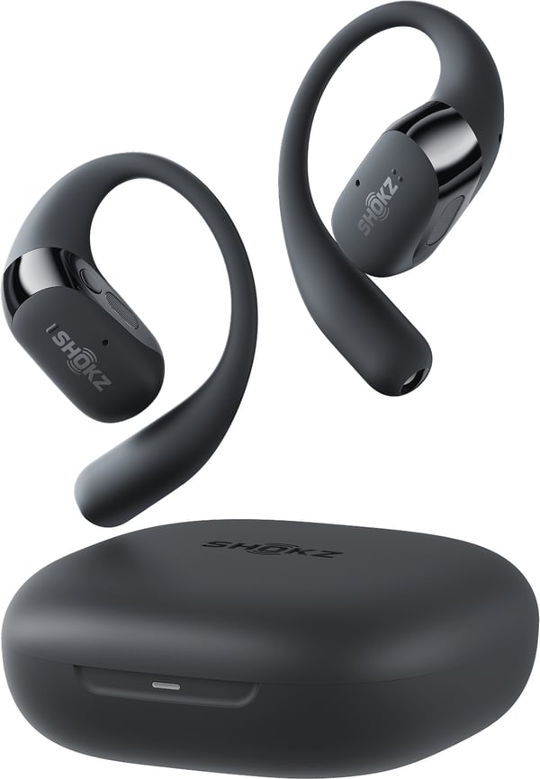 SHOKZ OpenFit 2+ trådlösa öronbygelhörlurar, svart