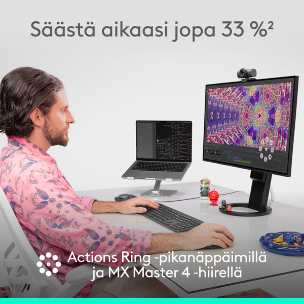 Logitech MX Master 4 mus, svart