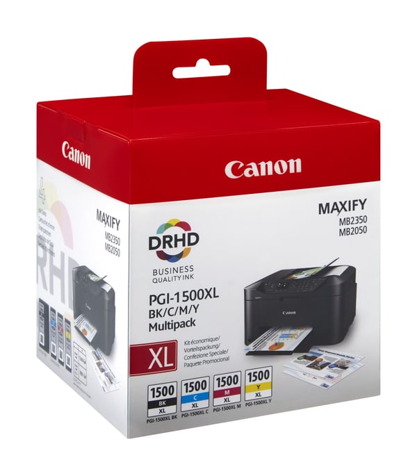 Canon PGI-1500XL B/C/M/Y - bläckpatronpaket, 4 färger
