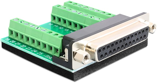 Delock Sub-D 25 hona - terminalblockadapter