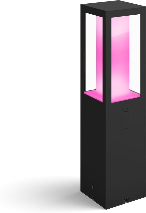 Philips Hue Impress Outdoor-smart bollardlampa, svart, låg, 40 cm, 1200 lm