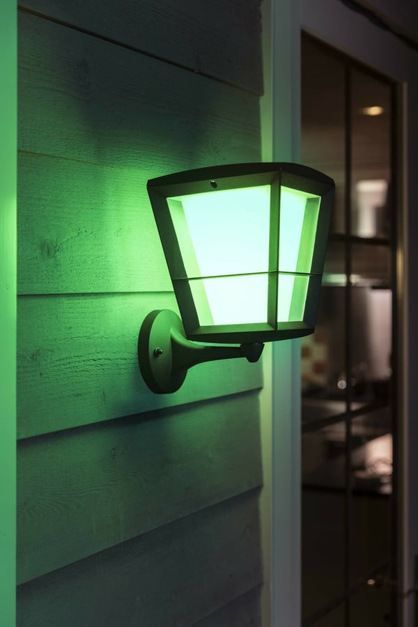 Philips Hue Econic Outdoor-smart lyslygte, opad, sort, 30 cm, 1150 lm