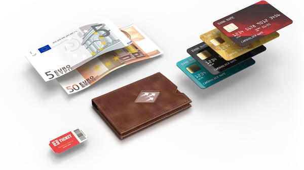Exentri Miniwallet -plånbok, hasselnöt