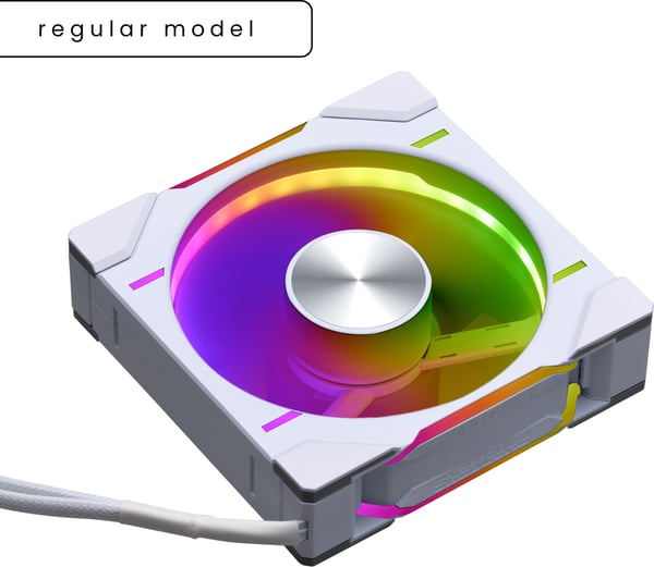 Phanteks D30-120 D-RGB PWM ventilator, hvid, 120 mm, 3 stk.