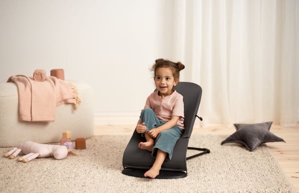 BabyBjörn Bouncer Balance Soft Woven -stol, jersey mørkegrå