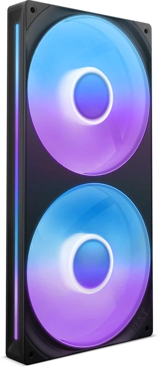 NZXT F280 RGB CORE-blæser, 2 * 140 mm, sort