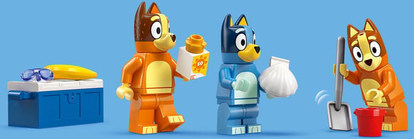 LEGO Bluey 11202 Blueys familjs bilutflykt till stranden