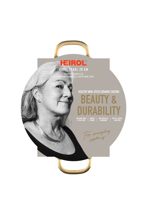 Heirol Royal Pearl stekgryta med lock, 28 cm, 4,1 l