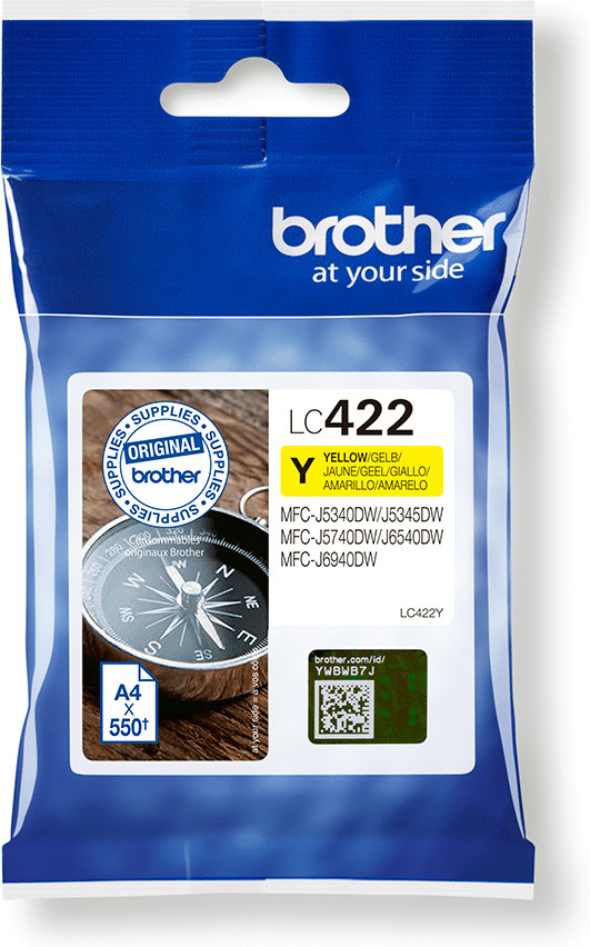 Brother LC422Y -bläckpatron, gul