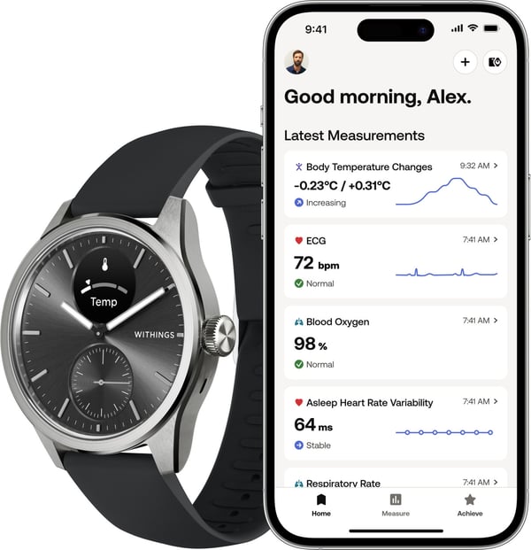 Withings Scanwatch 2 -smartur, 42 mm, sort
