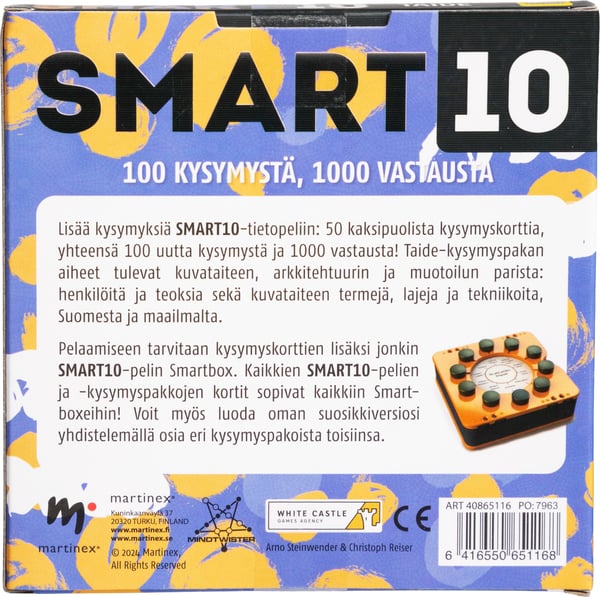 Smart10 -tilläggsfrågor, konst