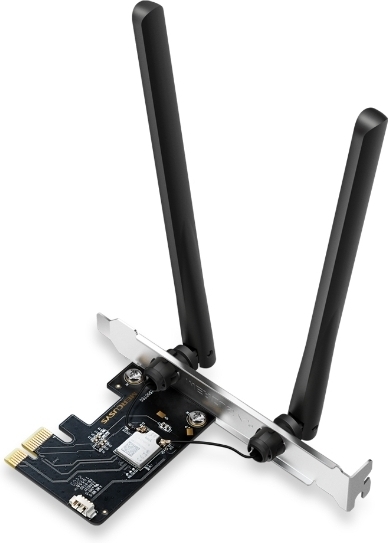 Mercusys AXE5400 Tri-band WiFi 6E PCI-E-adapter och Bluetooth 5.2-adapter