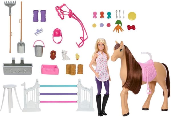 Barbie Ultimate Stable - Ridskola, docka och pony - leksakssats
