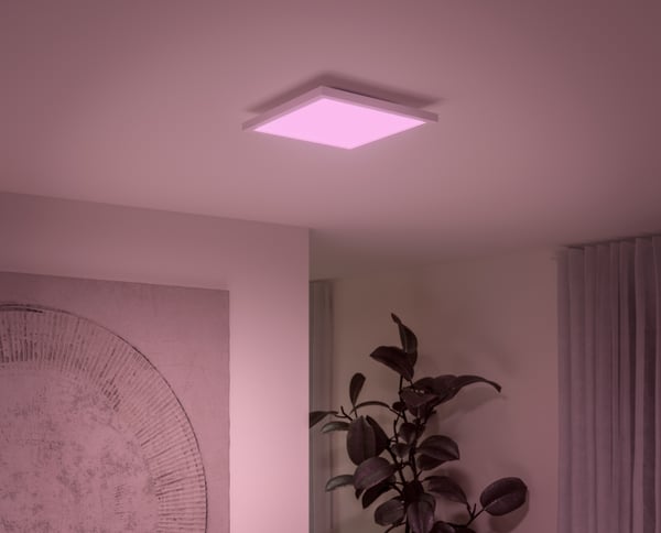 Philips Hue Surimu fullfärg taklampa 25W, 2000-6500K, 1760 lm, fyrkantig, vit S