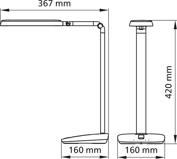 Philips RobotPlus DSK601 -skrivbordslampa, vit