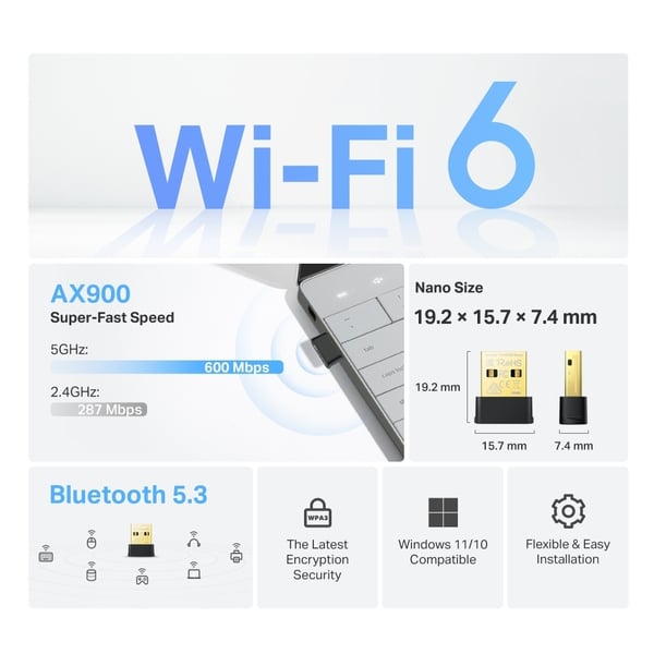 TP-LINK Archer TX10UB Nano USB WiFi 6-adapter