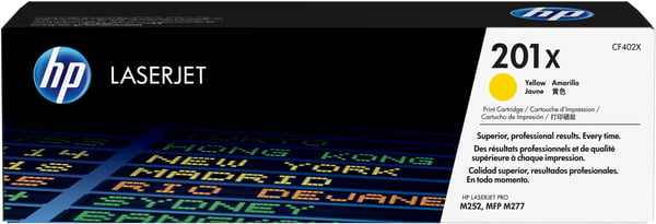 HP 201X -laserpatron, gul