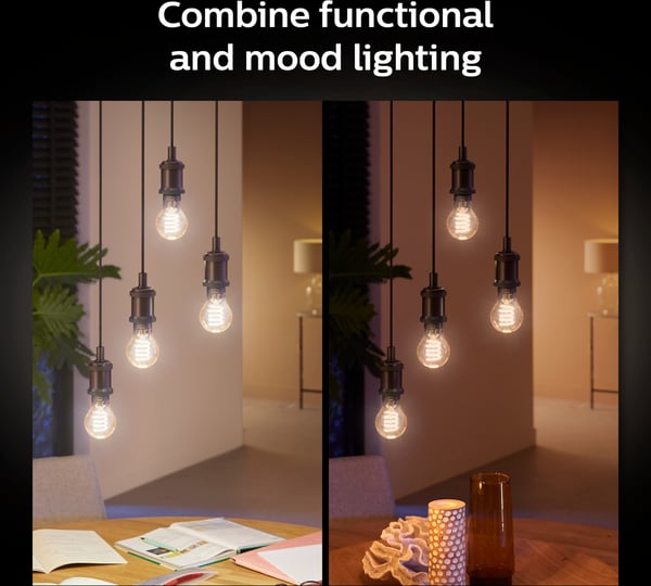 Philips Hue -filamentintelligenta lampa, White Ambiance Filament, E27