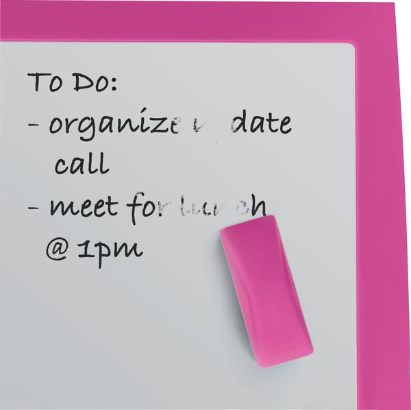 Nobo - magnetisk whiteboard, 58,5 x 43 cm, rosa ram
