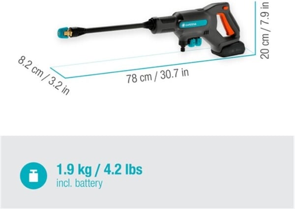 GARDENA AquaClean 24/18V P4A Premium mellemtryksrenser