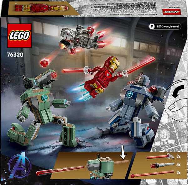 LEGO Marvel 76320 - Iron Man och War Machine mot Hammer-dronerna