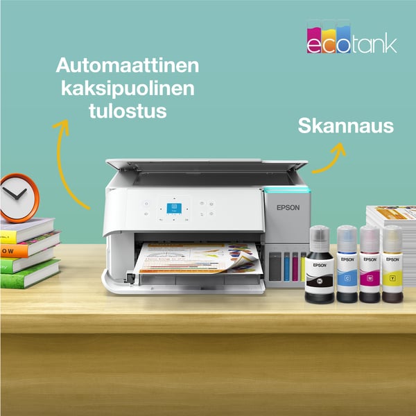 EcoTank ET-2956 multifunktionsskrivare med dubbelsidig utskrift