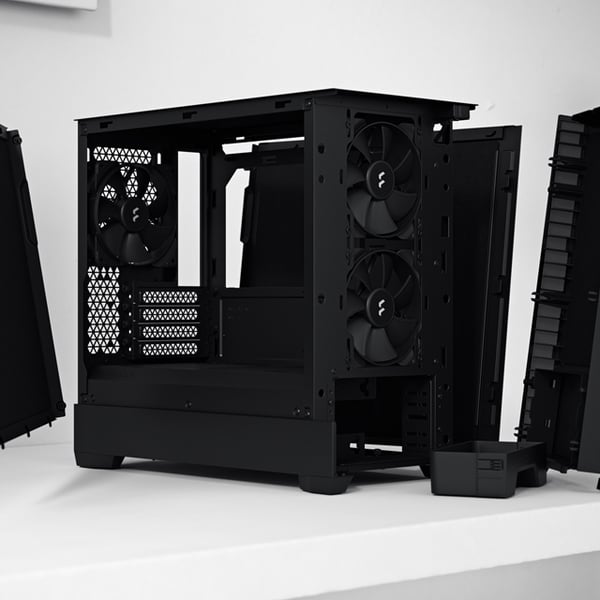 Fractal Design Pop Mini Silent Black Mini-ITX-kabinet, sort