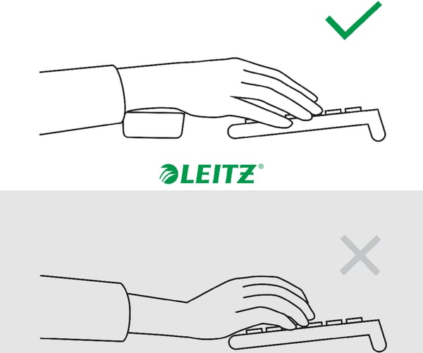 Leitz Ergo justerbart handledstöd för tangentbord